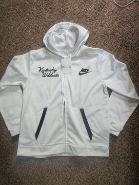 Vintage 90's Nike Kentucky Wildcats White Zip Hoodie